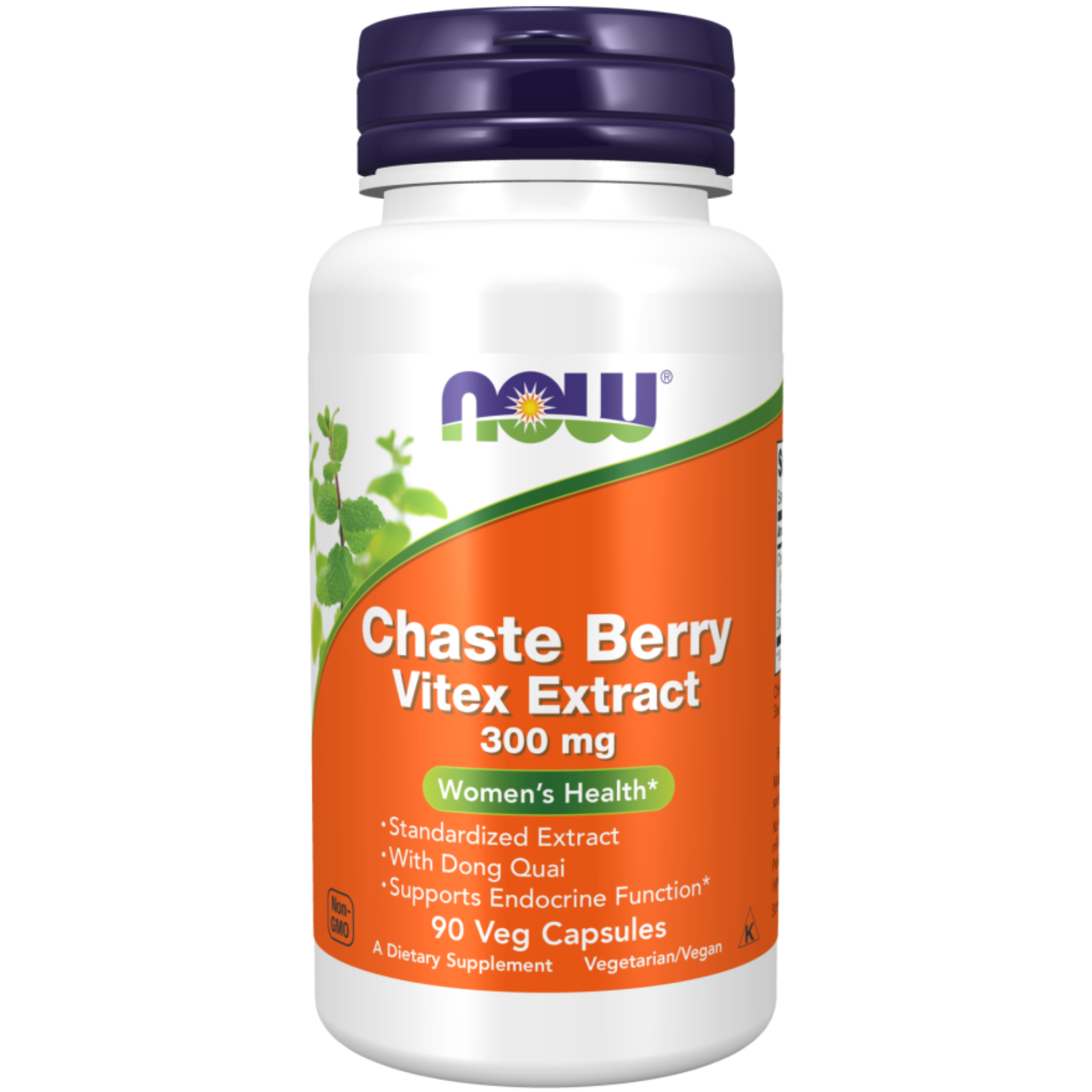 Now Chaste Berry Vitex Extract 300mg 90's - Agnus Castus + Dong Quai